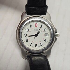 Vintage Victorinox Swiss Army Military Watch Silver Tone UNTESTED